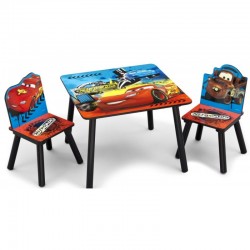 Masuta set cu  2 scaunele Disney Lightning McQueen Cars Team Delta Children